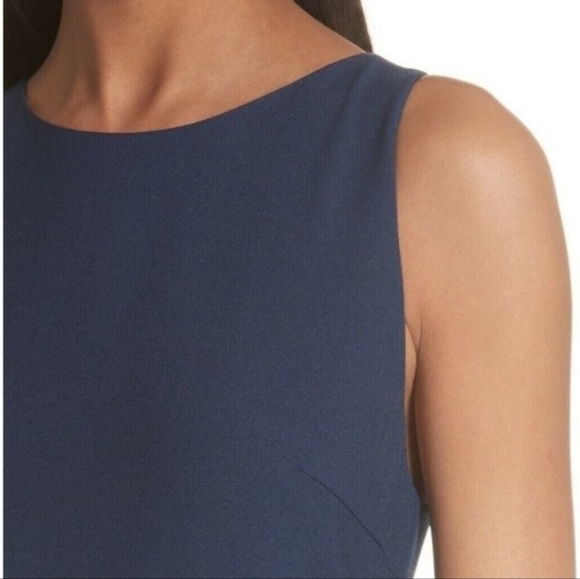 ZAC Zac Posen Janice Slit Ruffle Gown Navy - Picture 5 of 14